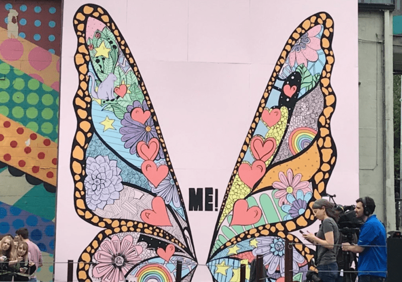 Taylor Swift Surprises at Nashville Gulch Butterfly Mural Ahead of Her