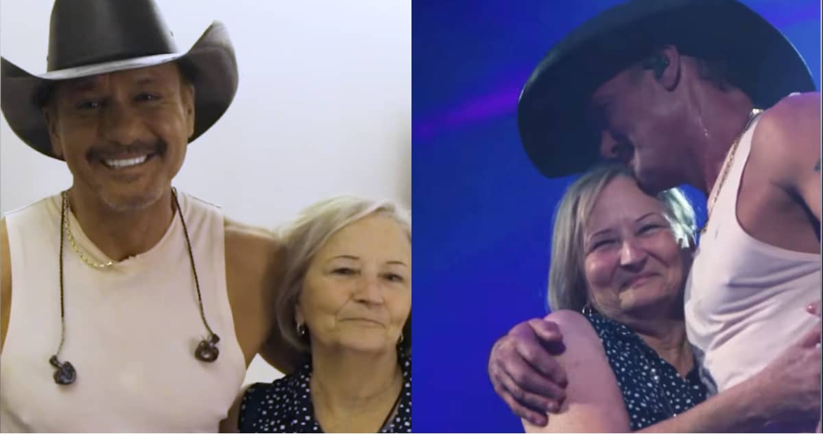 Tim McGraw and mom Betty during Tim McGraw Receives a Recording Star, WireImage