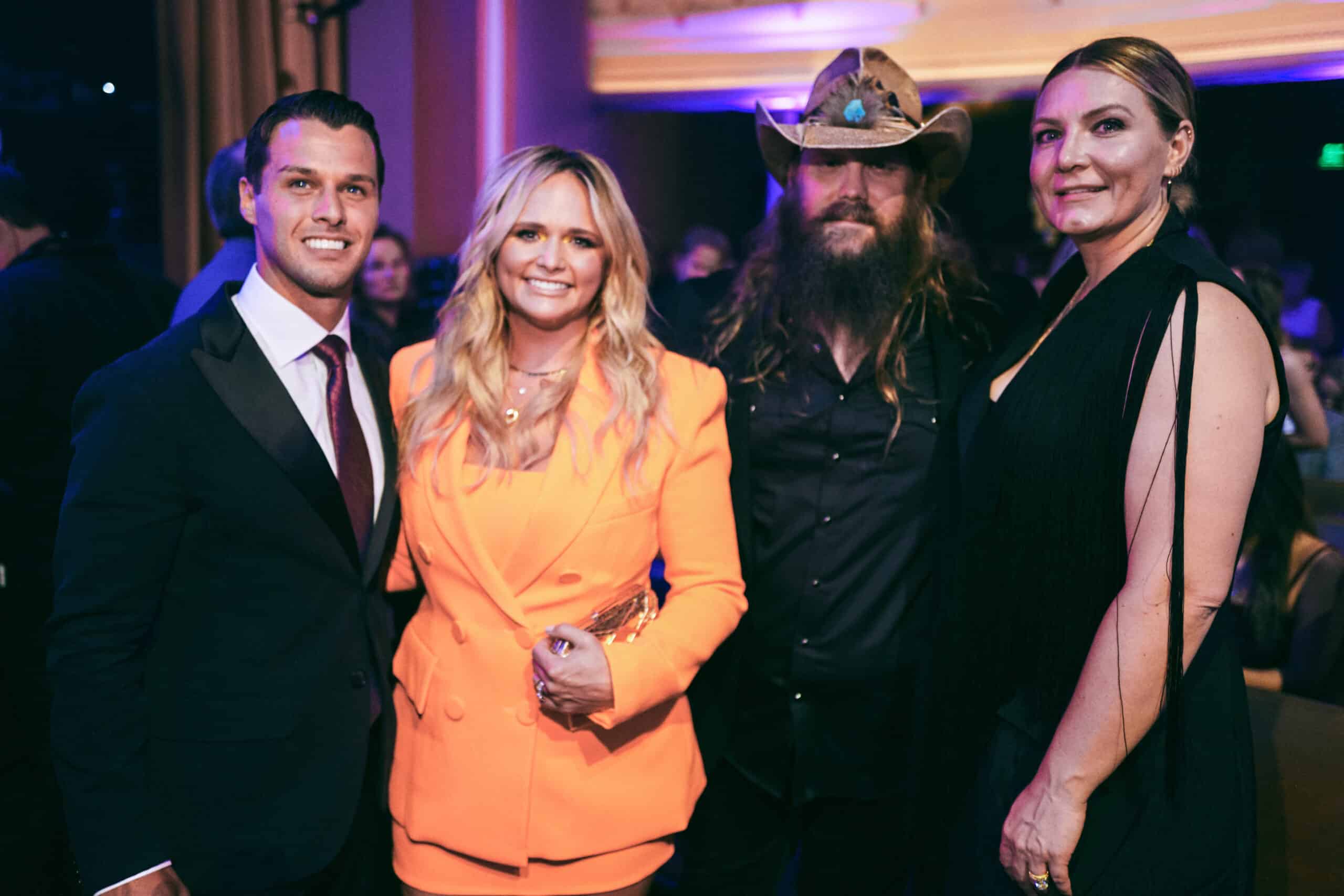 Brendan McLoughlin, Miranda Lambert, Chris Stapleton and Morgane Stapleton; Photo by John Shearer/Getty Images for ACM