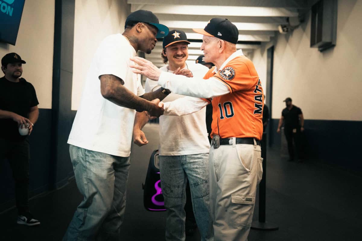 Morgan Wallen, Andre Johnson and Mattress Mack; Photo Courtesy of Matt Paskert