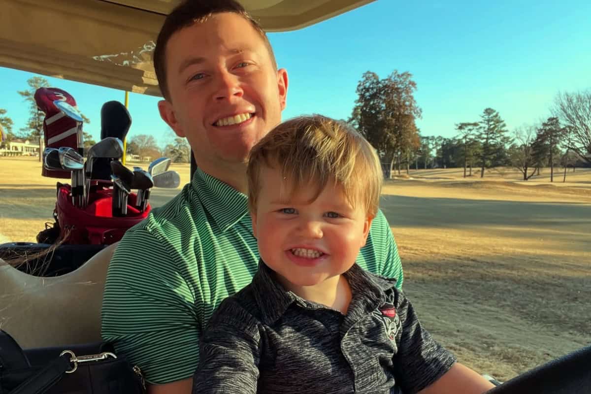 Scotty McCreery with son Merrick Avery McCreery; Photo Courtesy of Instagram