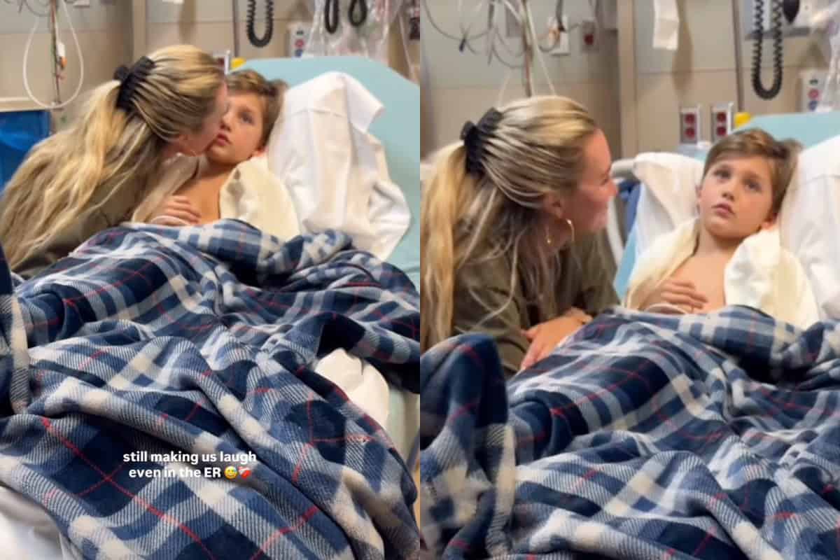 Brittany Aldean and Son Memphis In ER; Photos Courtesy of Instagram