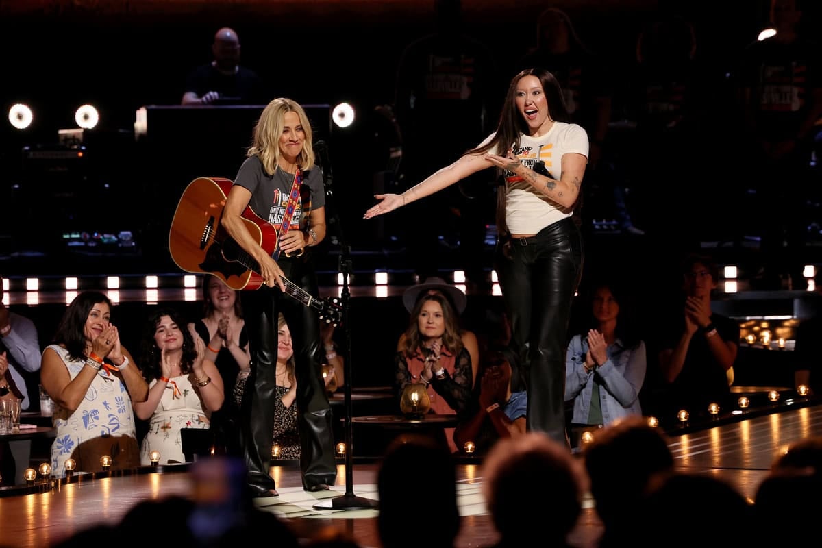 Sheryl Crow, Noah Cyrus; Photo by Terry Wyatt/Getty Images for Stand Up To Cancer