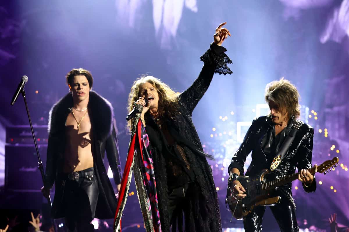 Yungblud and Aerosmith Honoring the late Ozzy Osbourne at 2025 MTV VMAs; Photo Courtesy of Getty Images for MTV