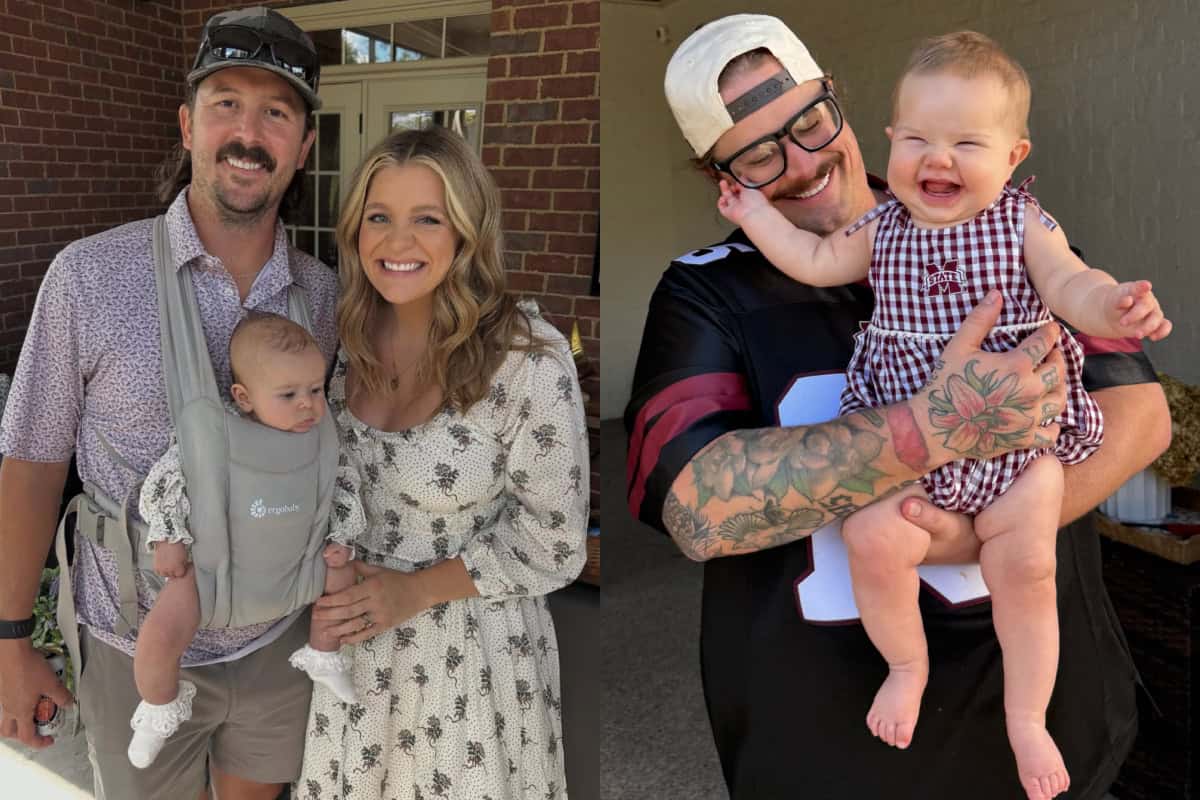 Lauren Alaina And Husband Cam Arnold with Daughter Beni Doll and HARDY with daughter Rosie Ryan; Photo Courtesy of Instagram