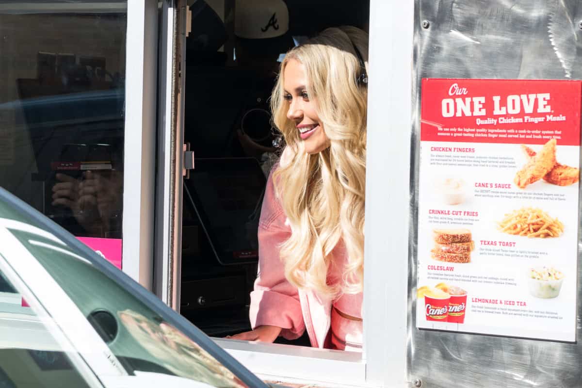 Megan Moroney at Raising Cane's in Athens; Photo by Andrew Wendowski