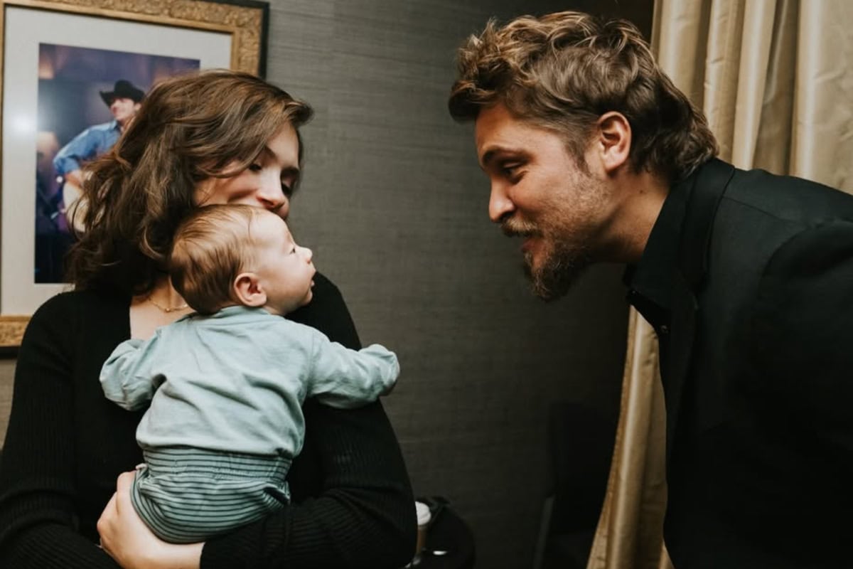 Luke Grimes, Wife Bianca and Son; Photo Courtesy of Instagram
