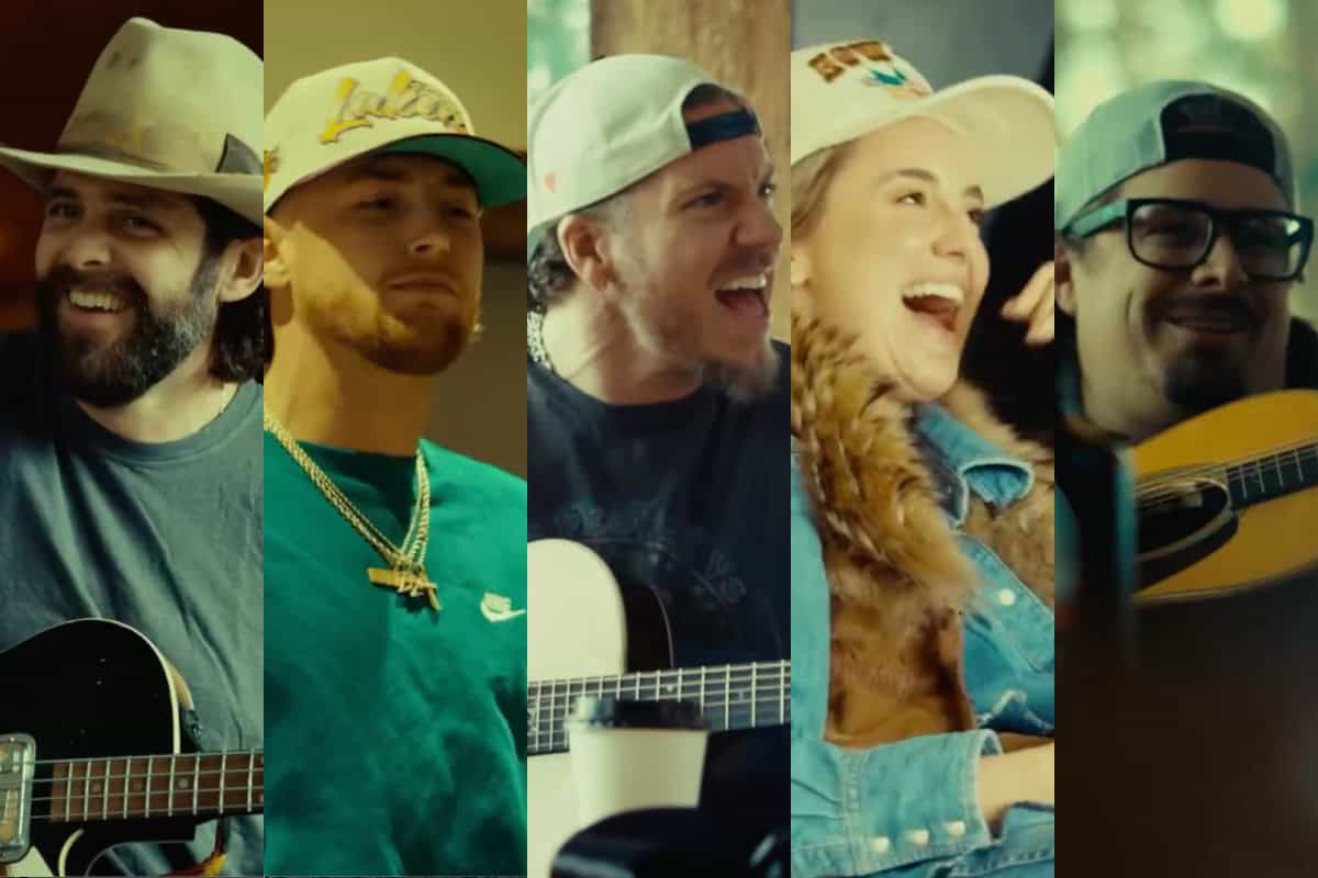 Thomas Rhett, Bailey Zimmerman, Brandon Lake, Lainey Wilson and HARDY; Photo Courtesy of Instagram