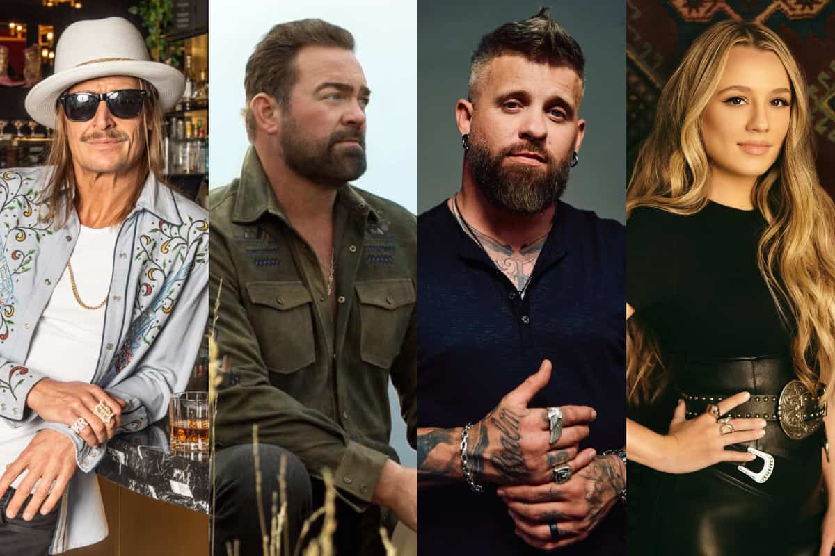 Kid Rock, Lee Brice, Brantley Gilbert, Gabby Barrett; Press Images Provided