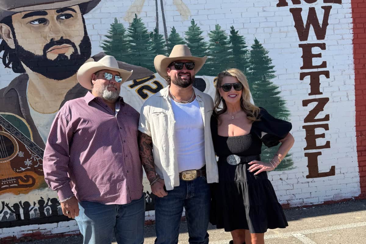 Koe Wetzel In Hometown of Pittsburg with Parents Gary Dale and Julie Wetzel; Photo Provided