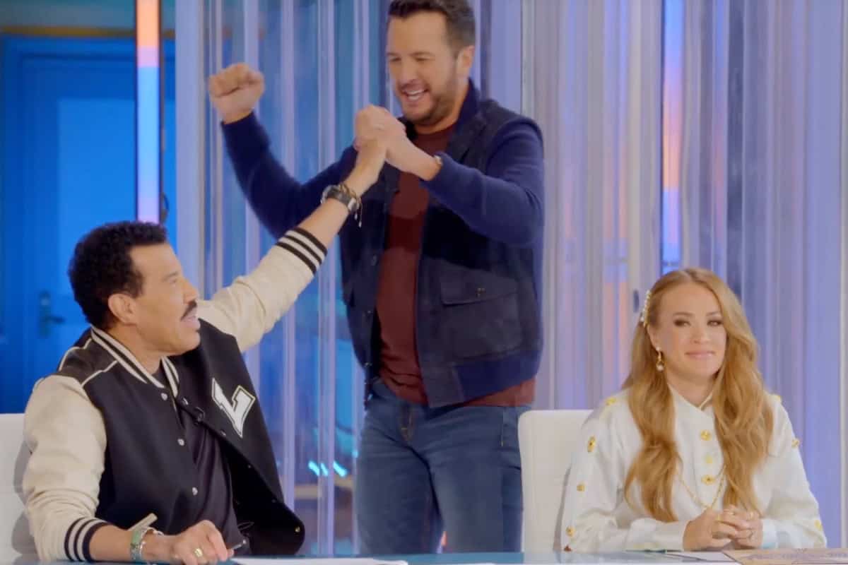 Luke Bryan Cheering on Jakob Stobaugh; Photo Courtesy of American Idol / ABC