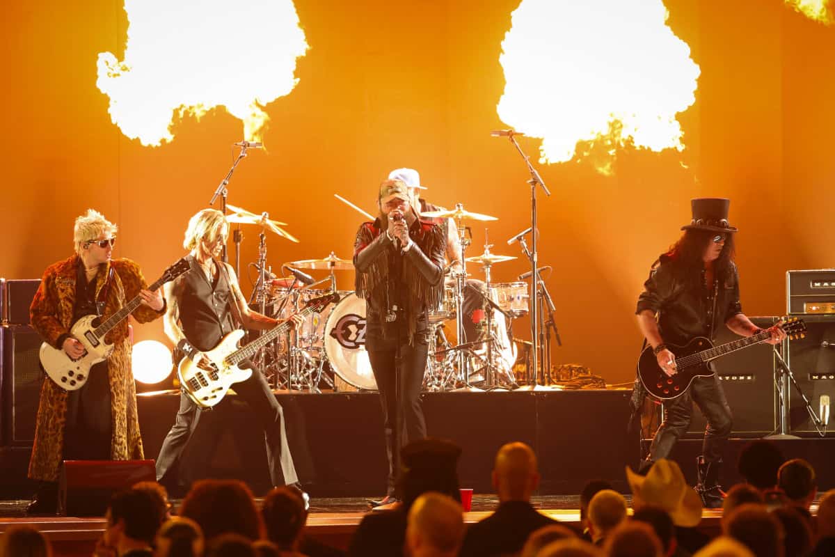 Post Malone, Duff McKagan, Chad Smith, Slash and more; Photo Courtesy of CBS via GRAMMYs