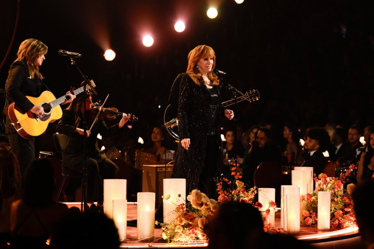 In Memoriam Tribute Performance featuring Reba McEntire, Brandy Clark and Lukas Nelson; Photo Courtesy of Getty Images for The Recording Academy
