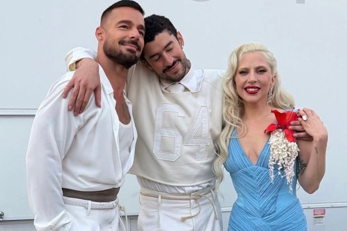 Ricky Martin, Bad Bunny and Lady Gaga; Photo Courtesy of Super Bowl LX