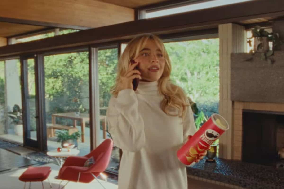 Sabrina Carpenter In Super Bowl LX Pringles Commercial