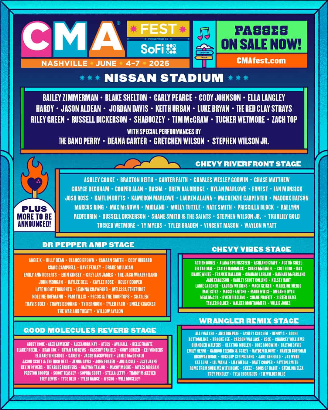 CMA Fest 2026 Full Lineup