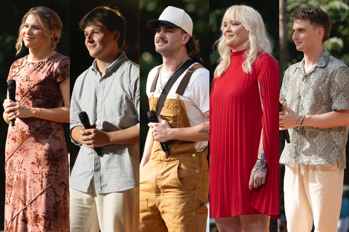 Hannah Harper, Jesse Findling, Kutter Bradley, Genevieve Heyward and Braden Rumfelt; Photo Courtesy of American Idol via ABC