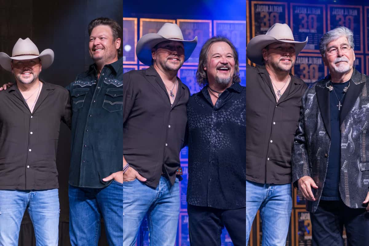 Jason Aldean, Blake Shelton, Travis Tritt and Alabama; Photo by Andrew Wendowski
