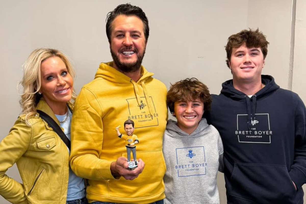 Luke Bryan, wife Caroline Bryan and their two sons Bo and Tate; Photo Courtesy of Instagram