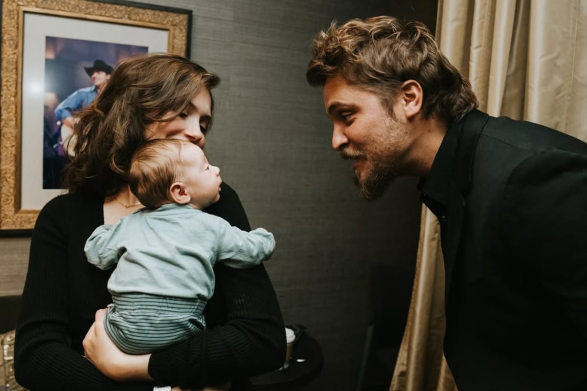 Luke Grimes, wife Bianca and their son; Photo Courtesy of Instagram