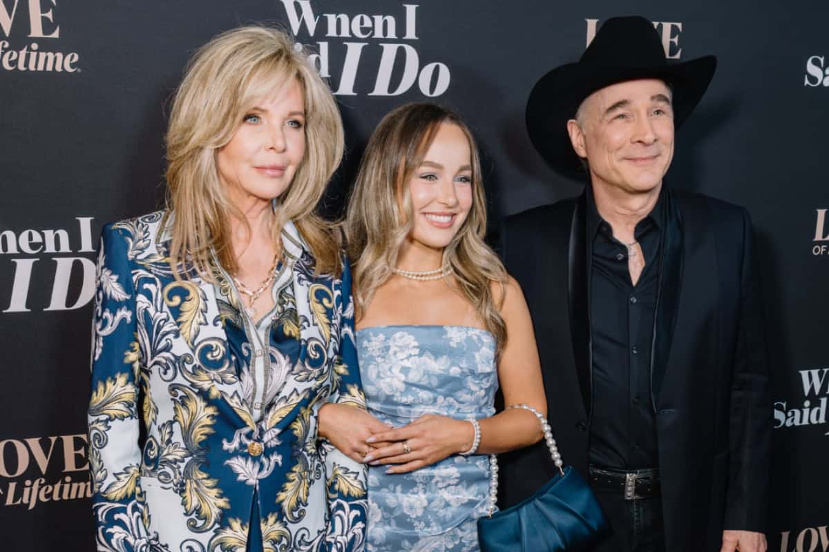 Clint Black and wife Lisa Hartman Black and daughter Lily Pearl Black; Photo by James Coletta