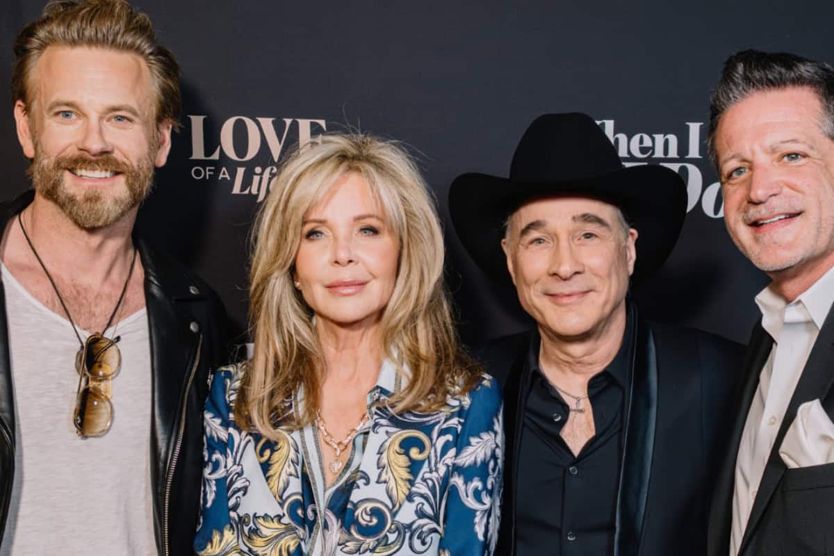 Eric Johnson, Clint Black, Lisa Hartman Black and Adam Reed at When I Said I Do Lifetime Movie Premiere in Tennessee; Photo Courtesy of James Coletta