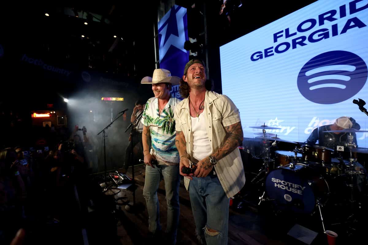 Brian Kelley and Tyler Hubbard of Florida Georgia Line at Spotify House at CMA Fest 2026; Photo by Brett Carlsen/Getty Images for Spotify