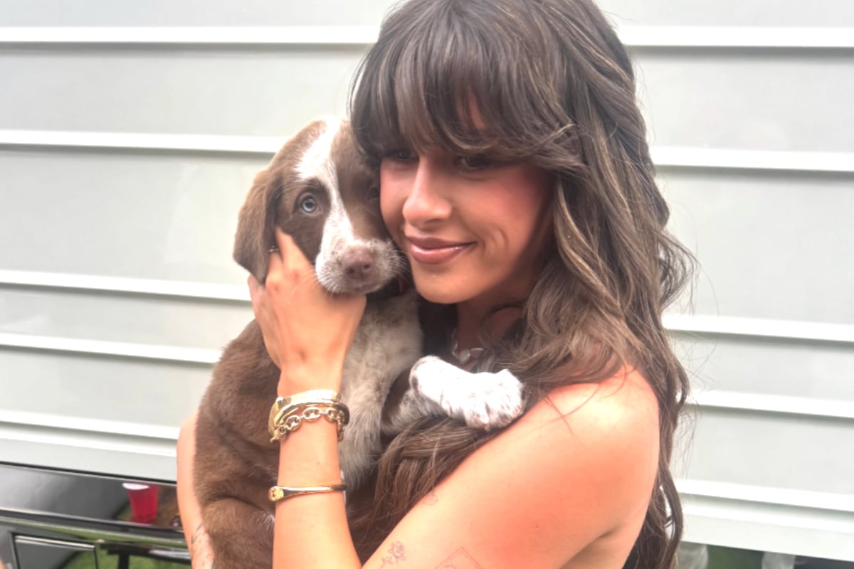 Ella Langley and new puppy Joan; Photo Provided