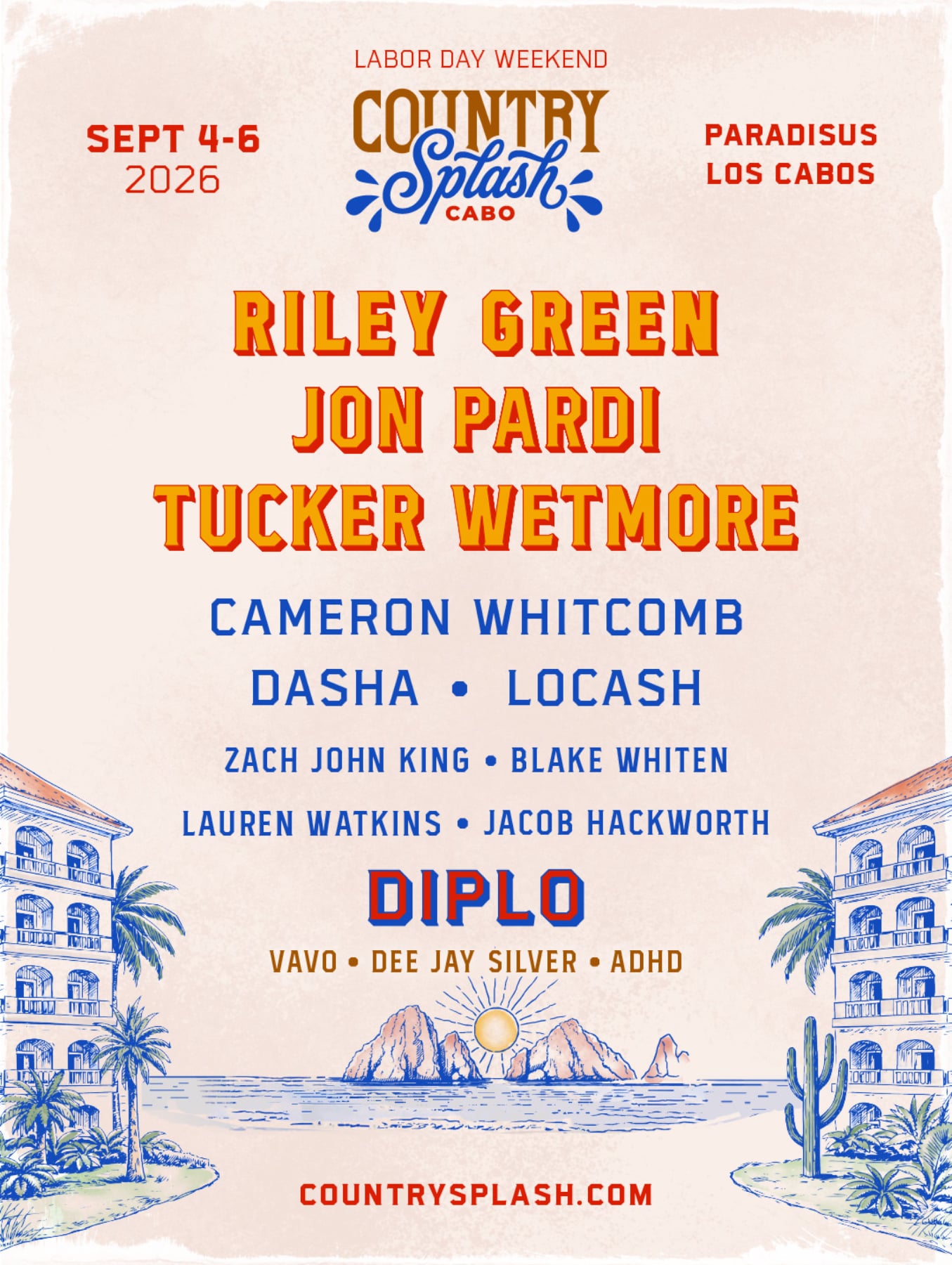 Country Splash Cabo Lineup 2026