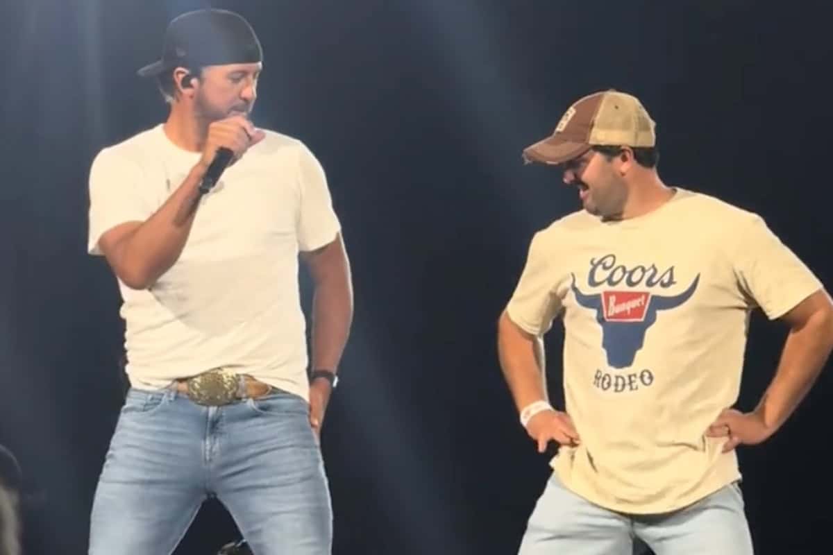 Luke Bryan and Fan Colin Gould; Photo Courtesy of TikTok