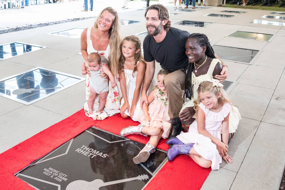 Thomas Rhett, Wife Lauren Akins and Kids; Photo by Andrew Wendowski
