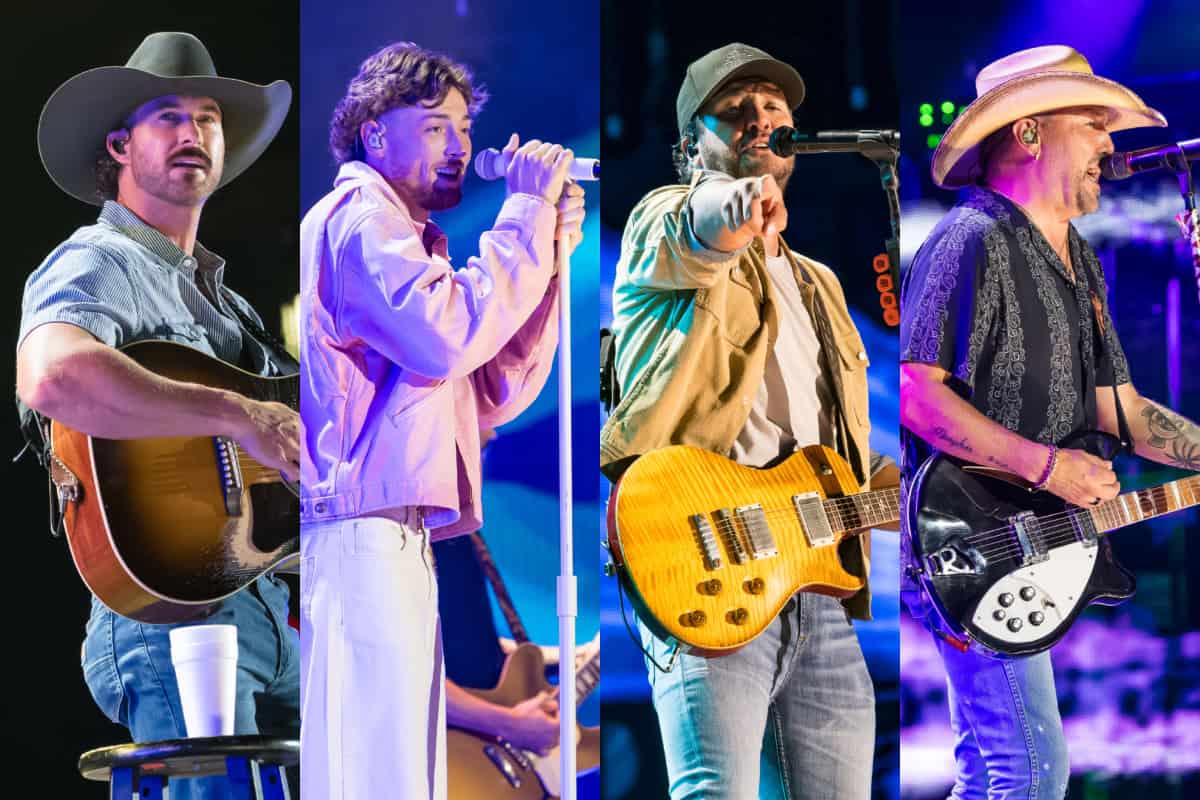 Riley Green, Bailey Zimmerman, Luke Bryan and Jason Aldean; Photos by Andrew Wendowski